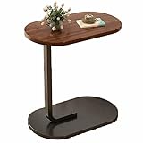 BOYIFEIJIE C-Form Beistelltisch Höhenverstellbar - Höhenverstellbar von 45-80cm - Metallgestell & Holzplatte - Vielseitig als Nachttisch, Sofatisch & Laptoptisch (Schwarz)