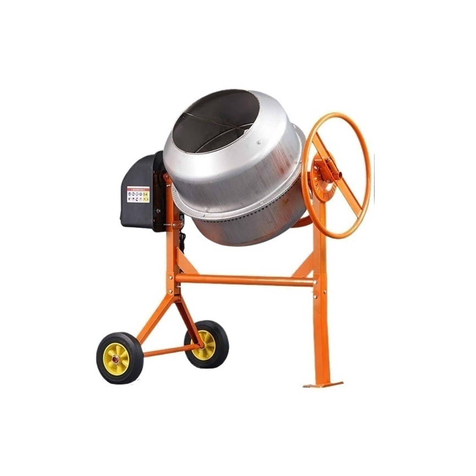Concrete Mixer Stainless Steel Wheeled Cement Mixers Manual Discharge Concrete Mixer Portable