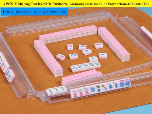 Juego de 4 Racks para Mahjong con Bolsa de Almacenaje miniatura 5