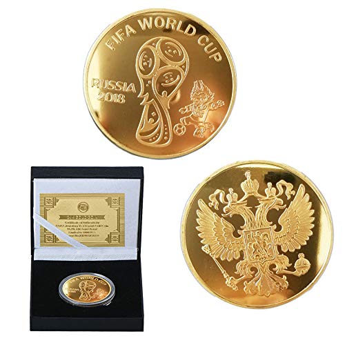 LSJTZ 2018, Rusia, Fútbol, ​​Copa del Mundo, Moneda Conmemorativa, Colección, Dorado, Francia,...