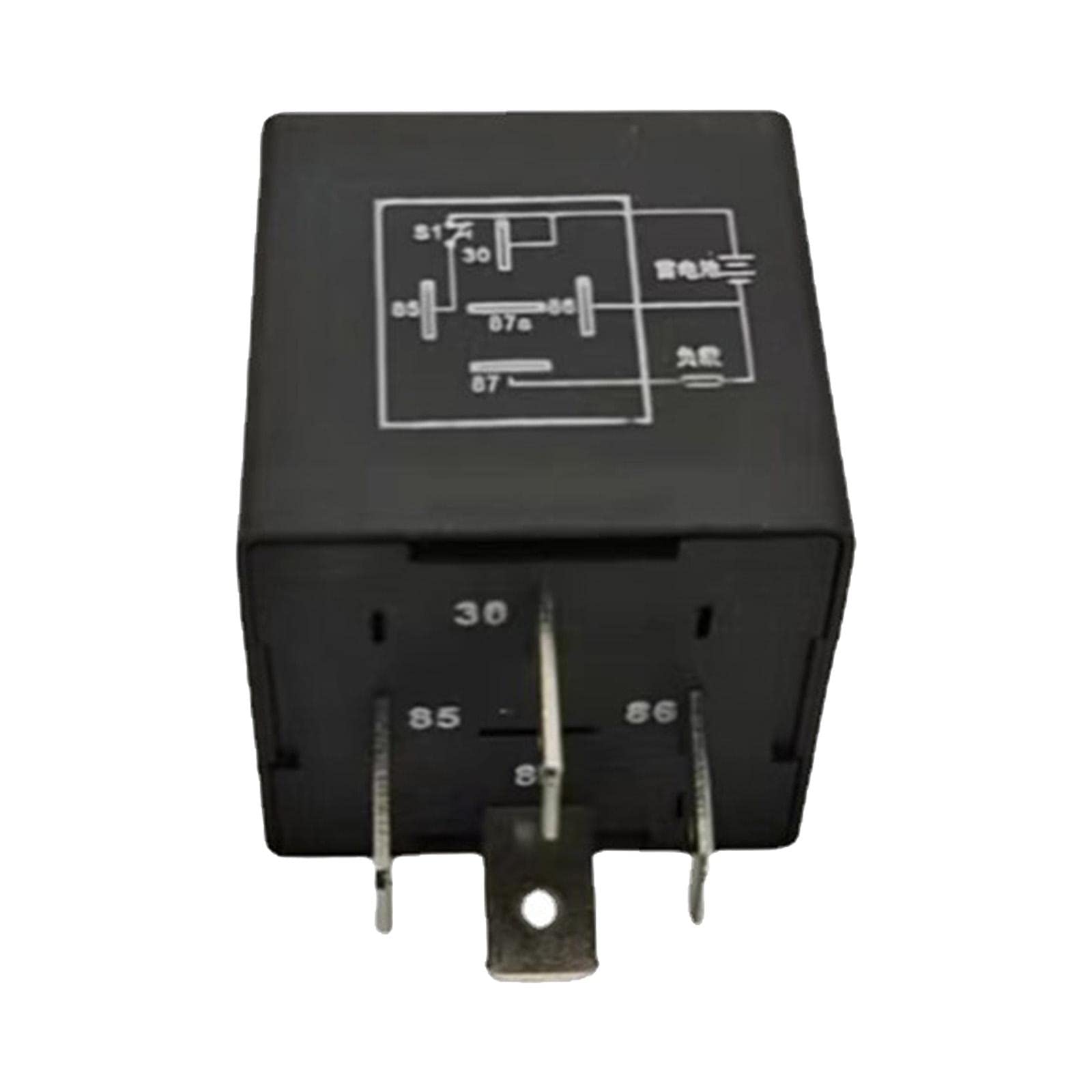 Colcolo Relais temporisé 12V Interrupteur de relais de remplacement professionnel durable Relais à usage automobile Portable 4 broches pour bateaux Camion, 60 secondes
