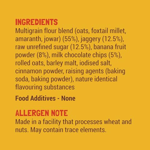 Image of Slurrp Farm NO MAIDA Instant Breakfast Millet Pancake Mix, Banana Choco-Chip And Supergrains, Natural And Healthy Food, 150g (Pack of 2)