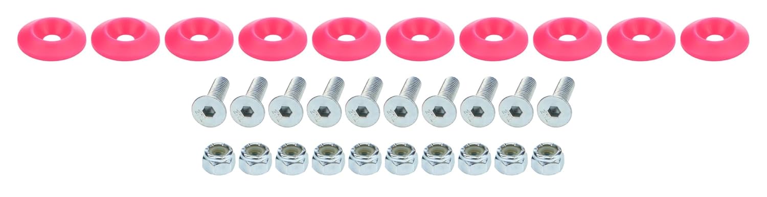 Allstar Performance Countersunk Bolt Kit Pink 10pk