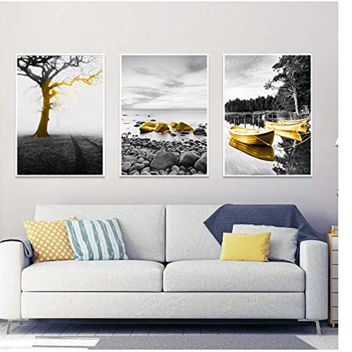 Décoration photos pour salon Golden Boat affiche toile 50x70cm sans cadre