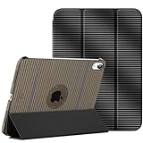 MoKo PrisVibe Case for iPad (A16) 11th Generation 11 Inch 2025,iPad 10th Generation 10.9 Inch 2022,Slim Stand Hard PC Translucent Back Shell Smart Cover,Support Touch ID,Auto Wake/Sleep, Dazzle Black