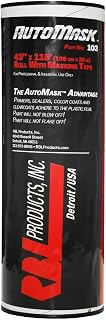 AutoMask 43" x 115' Roll-On Dispenser – Pre-Taped, Lint-Free, Waterproof & Heat-Resistant Paint Masking Film for Automotive & Industrial Use