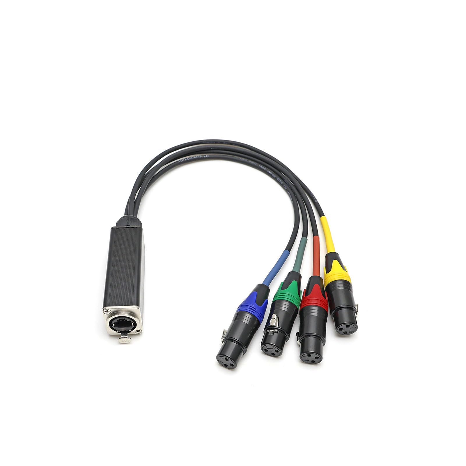 banapoy Cavo Prolunga Audio XLR a RJ45 Trasmissione Stabile da 100 M per Registrazione in Studio, Custodia in Metallo a 4 per Installazione Scenica Professionale, Ideale per Teatri, materiale: