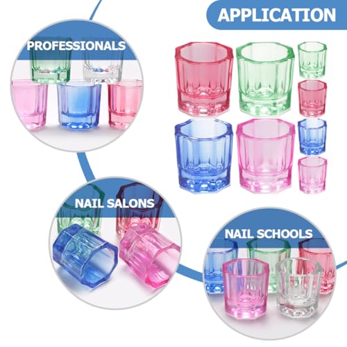 STOBAZA 8pcs Vasos de Vidrio para Manicura miniatura 7