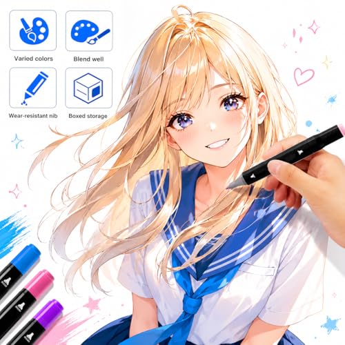 Image of Corslet Combo of 24 & 12 Alcohol Markers & Color Pens Set | Colour Marker Pen Art Markers Dual Tip Brush & Chisel Alcohol Based Markers for Drawing Sketching Adult Colouring & Illustrations