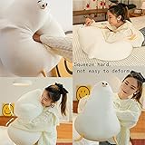 OUKEYI Lustiges Plüsch-Möwenkissen, Simulation, süßes fettes Huhn-Puppenspielzeug, weiches gefülltes Kissen, Huhn-Plüschkissen, Bodenmatte, Kawaii-Festivalgeschenke (40 cm)