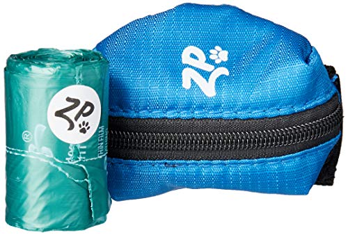 ZippyPaws Dog Poop Bag Holder Leash Attachment (Glacier Blue)