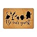 Be Our Guest Entrance Door Mat Funny Welcome Rubber Non Slip Backing Mat for Indoor Outdoor 23.6 in(W) X 15.7 in(L)