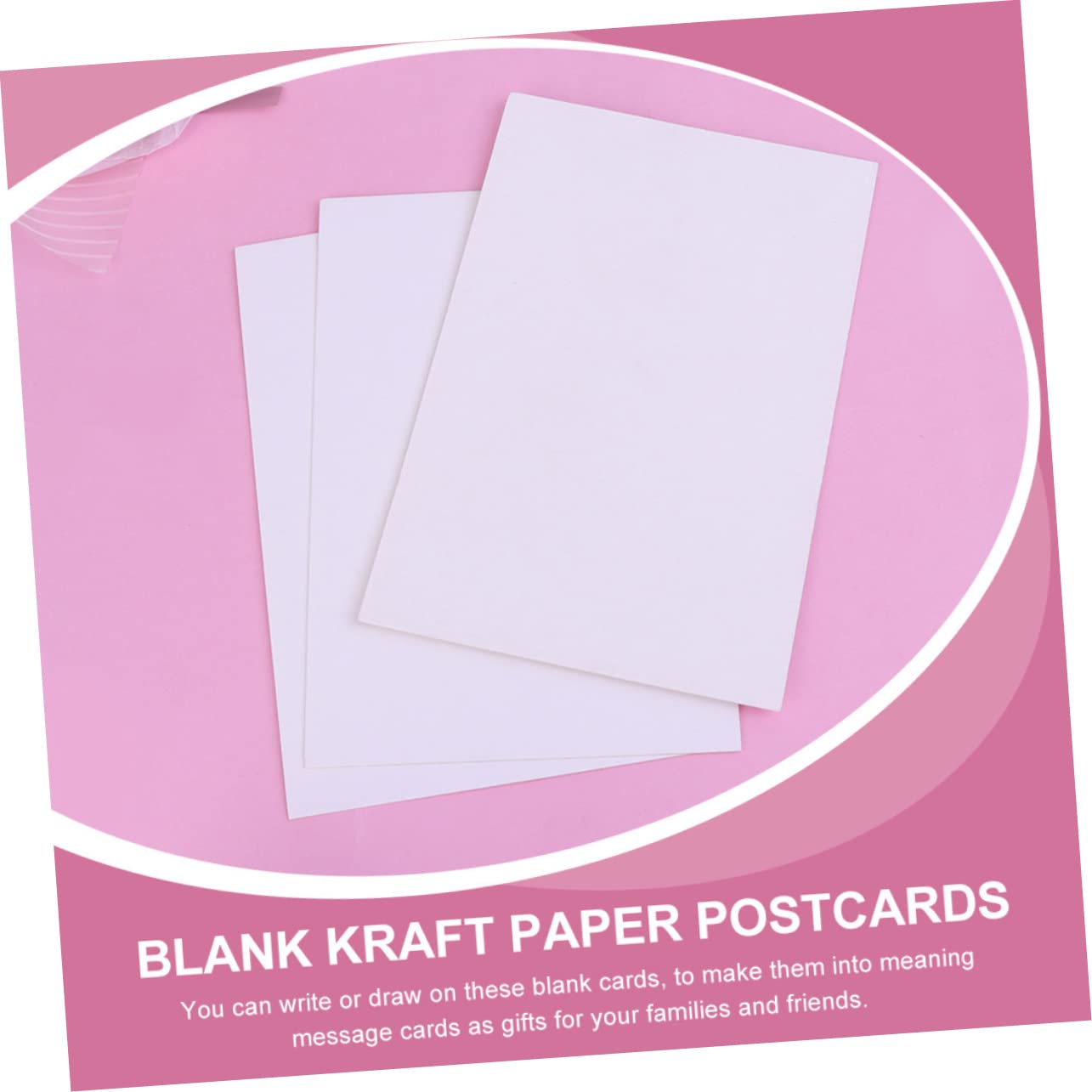 Tarjetas de Felicitación en Blanco de Papel Kraft 200 Piezas Color Claro