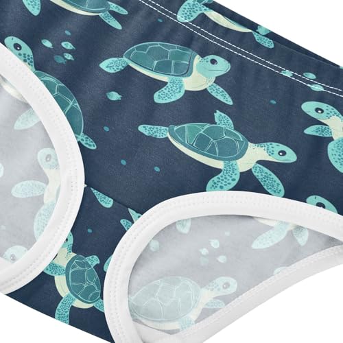 Girls Underwear Soft Cotton Turtle Kids Panties in Sizes 2/3t, 4t, 5t, 6 and 84