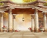 LFEEY 10x8ft Wedding Garden Pavilion Backdrop Royal Gloriette Noble Gazebo Arbor Vintage Marble Columns Classic Kiosk Chic Pillar Decor Photography Background Bride Photo Studio Props Vinyl Banner