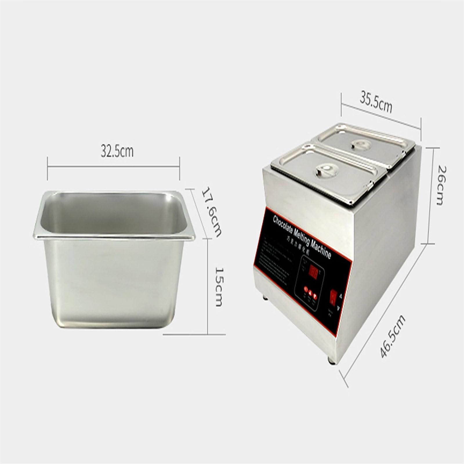 Máquina para derretir chocolate con calefacción a prueba de agua,Calentamiento rápido y uniforme,Máquina templadora de crema de chocolate caliente para queso chocolate,500W 0-95 ℃