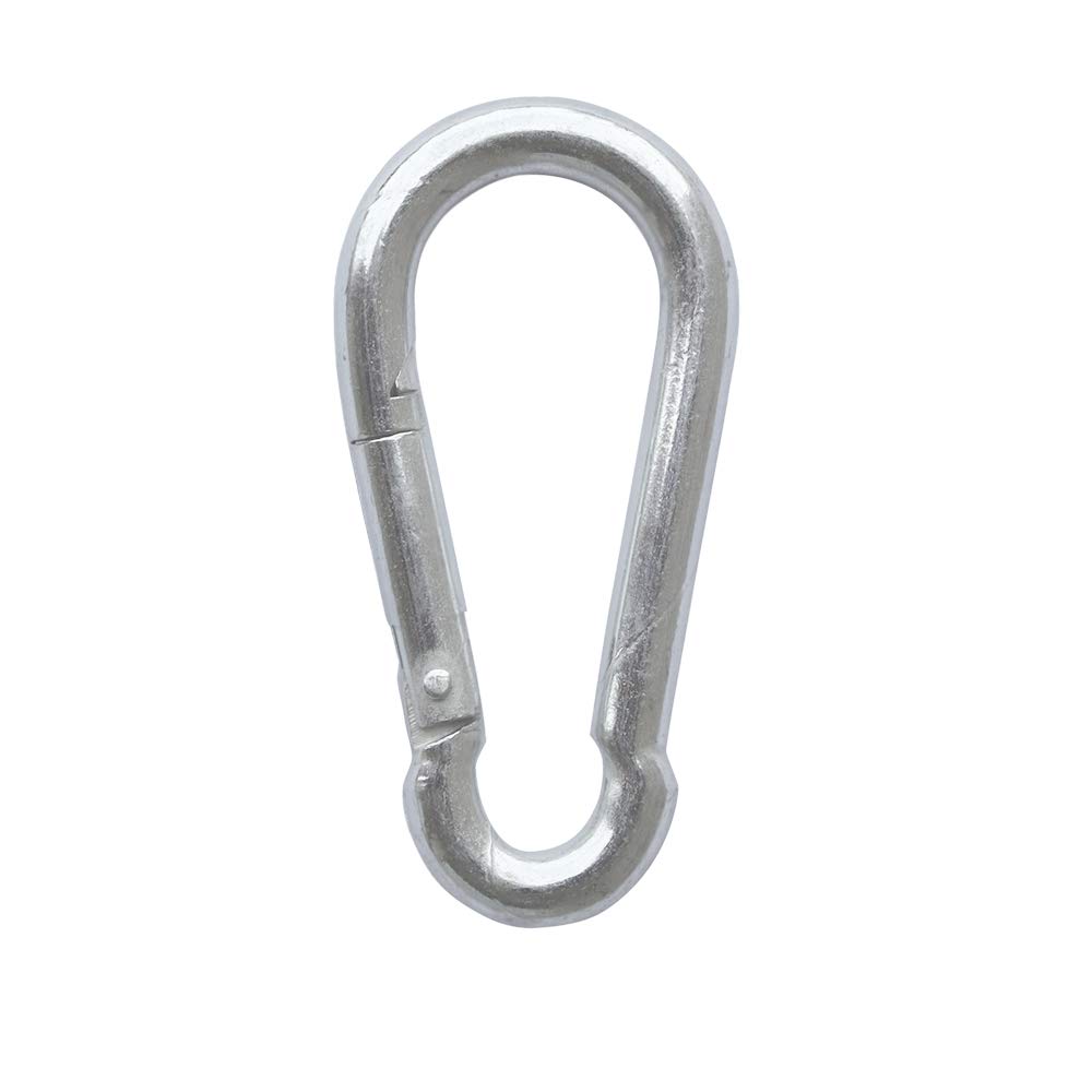 Vispronet Steel Carabiner Snap Hook – Heavy Duty Steel Construction – 3.6in x 1.8in x 0.4in – Use for Hooking Household Items, Keychains, Hanging Up Signage, DIY Projects, and More