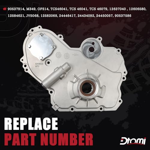 Image of Timing Cover Gasket, Oil Pump Compatible With Buick Chevy GMC Pontiac Vehicle Equinox HHR Malibu Orlando, LaCrosse Regal Verano, Saturn Ion Sky Vue 2000-2017 2.0 2.2 2.4L Replaces# M349 OP314 TCS46041