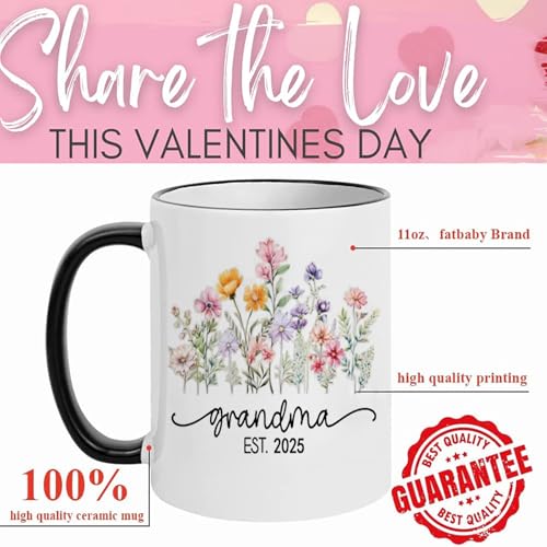 New Grandparents Gifts First Time 2025 Mug Grandma and Grandpa EST 2025 Coffee Mugs Grandparents to Human Pregnancy Announcement, New Grandpa and Grandma Gift, Baby Announcement Coffee Mugs Gifts - Image 3
