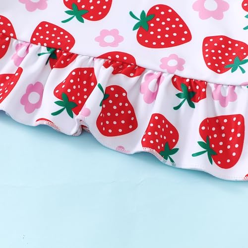 Image of Baby Swimsuit Girl Two Piece Bathing Suit Toddler Girls Summer Beach Ruffle Tankini Swimwear 1-7Y