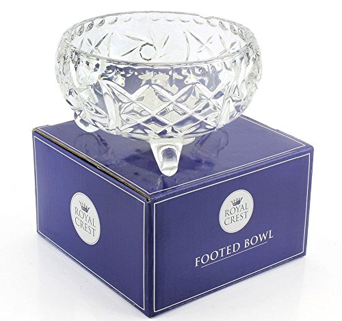Glass Crystal Footed Bowl - Small