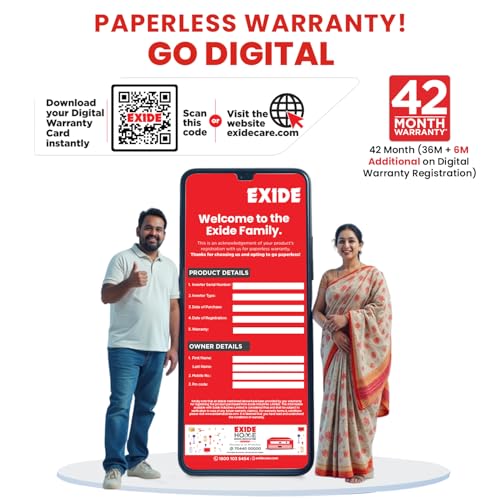 Image of EXIDE Star STAR12V700 700VA Pure Sine Wave Inverter | 12V Home UPS for 2-3BHK Homes | LED Display | Microcontroller-Based | 42 Month Warranty