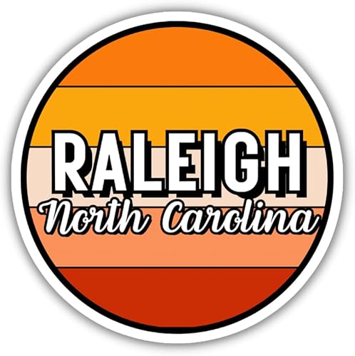 Miniatura 6 de Raleigh North Carolina Travel Sticker, 2.5" Multiple Colors, Laptop Water Bottle Planner Journal, Collectible Places I've Been, Luggage Decal