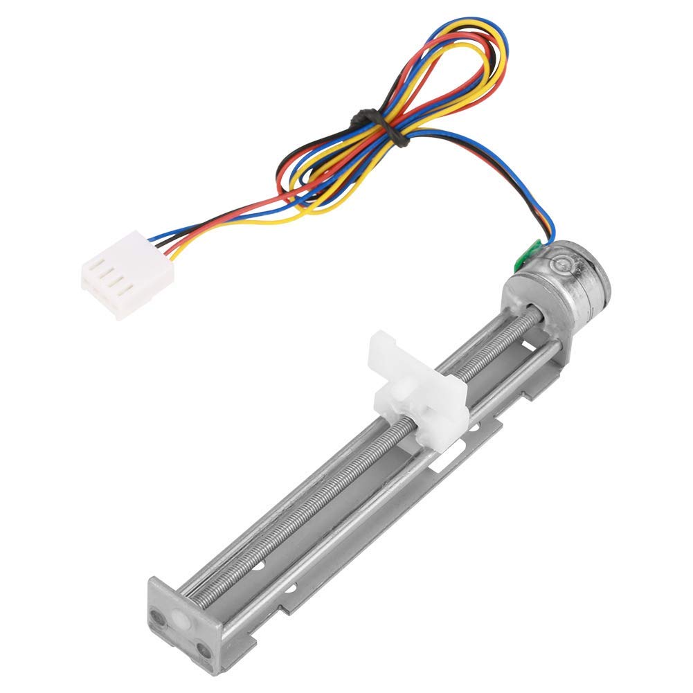 Moteur Pas à Pas DC 12V avec Pilote de Moteur Pas à Pas, Curseur de Vis de Moteur Pas à Pas Linéaire Vis Linéaire 80mm Curseur D'écrou Mini Rail de Guidage de Glissière Fil de