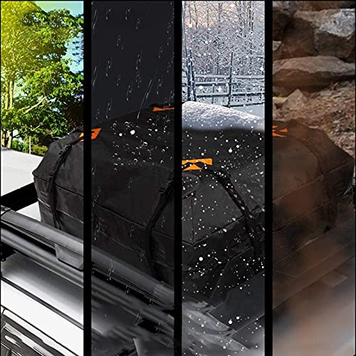 Dakkoffer, opvouwbare dakkoffer, opbergbox, draagbare dakkoffers, waterdicht, dakbagagedrager, tas, grote capaciteit, Oxford-stof, voor reizen en bagagetransport, auto's, bestelwagens - Image 7