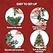 Joiedomi 24 Inch/2FT Pre Lit Tabletop Mini Christmas Tree Decorations with Warm LED Lights, Gift Box and Christmas with Ball Hanging Ornaments for Indoor Xmas Holiday Season Best DIY Decorations