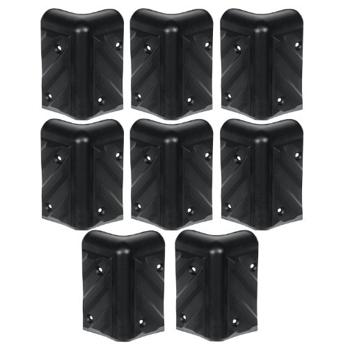 Reliable Hardware Company RH-1610-8-A Stackable Chevron Corner Durable HDPE Plastic Case, Set of