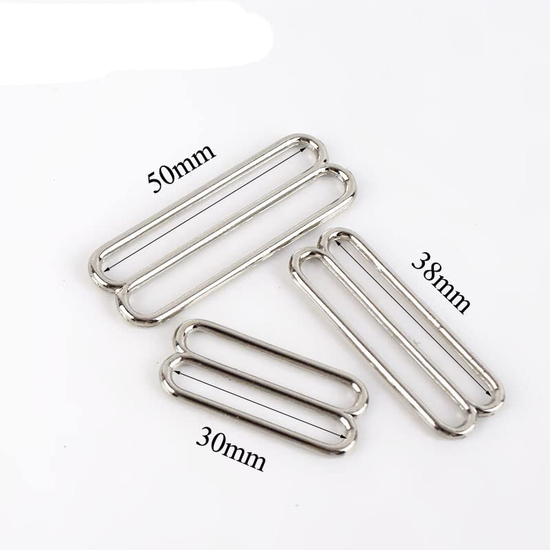 Chiusura Fibbia per Corda Piatta 10mm Argento Chiusura Fibbia per Corda Piatta 10mm Argento