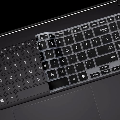 Image of Saco Keyboard Cover Compatible for 2024 ASUS Vivobook S16 OLED S5606MA | ASUS Vivobook S15 OLED S5506 S5507QA Series AI Button Model Laptops - Black