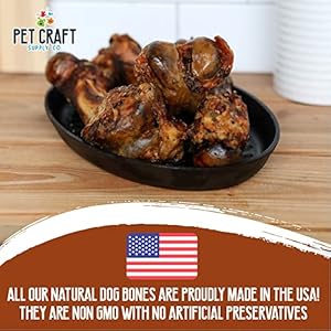   Pet-Craft-Supply-ALL-Natural-Healthy-Pork-Femur-Bones-Dog-Chews-Treats-for-Medium-Tough-Chewers-Long-Lasting-Rawhide-Free-Made-in-USA-Premium-Grade-Slow-Roasted-High-Protein-Best-for-Medium-Sized-Dogs