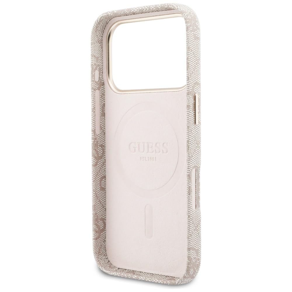 CG MOBILE Guess 4G Script etui kompatybilne z MagSafe do iPhone 17 Pro Max (różowe)