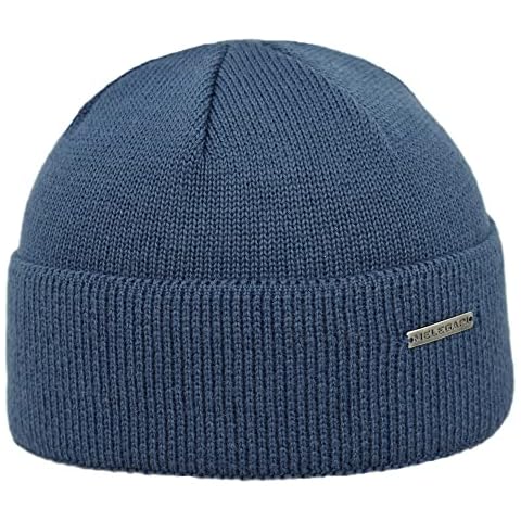 MELEGARI Docker Cap Trieste | Pure Merino Wool | Made in Italy, Blue DENIM, One size Cover