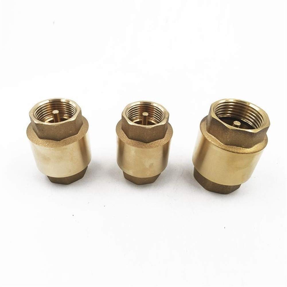 NYRXRYTCA Check Valves 10Pcs/lot G 1/2inch DN15 Brass Thread in-Line Spring Vertical Lift Check Valve 200WOG