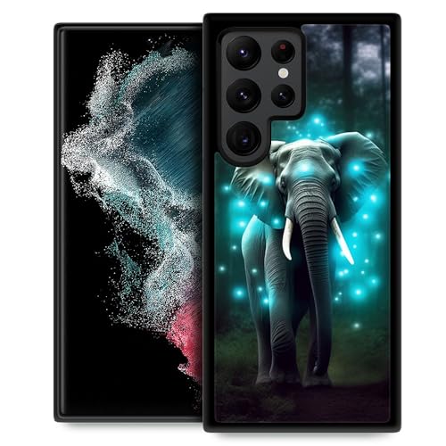 Coque antichoc Samsung S23 Ultra éléphant bleu luminescente robuste