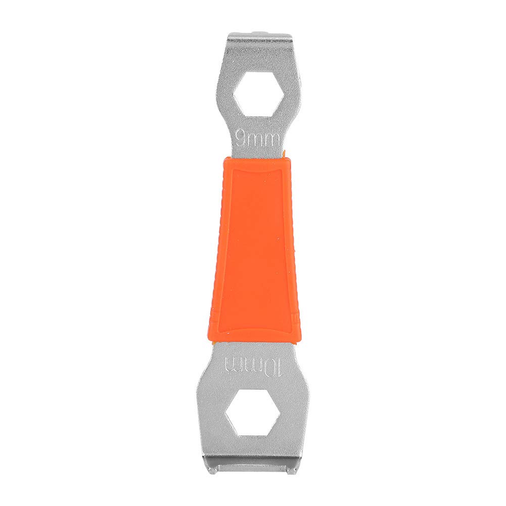Natudeco 9/10mm Bike Wrench Carbon Steel Bike Chain Fixed Wrench Bicycle Repair Tool Crank Spanner Compact Cycling Wrench Crank Arm Bike Wrench Compact Cycling Wrench for Road and Mountain Bikes