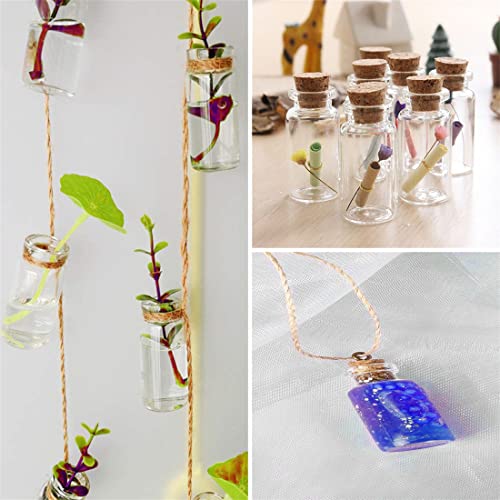 10 peças mini garrafas de vidro com tampas de cortiça, 30 x 50 mm 20 ml frascos de vidro, garrafas d