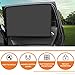 QUICTO Car Window Sun Shades, Universal Interior Accessories - Double-Sided Black (4pcs)