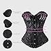 Imagen de Raopuzi Corset Negro Disfraz Mujer Corse Medieval Halloween Top Bustier con Cordones