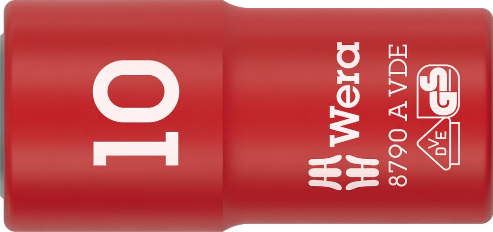 Wera 8790 A VDE Zyklop Socket, 1/4" Drive, 10 mm - 05005936001