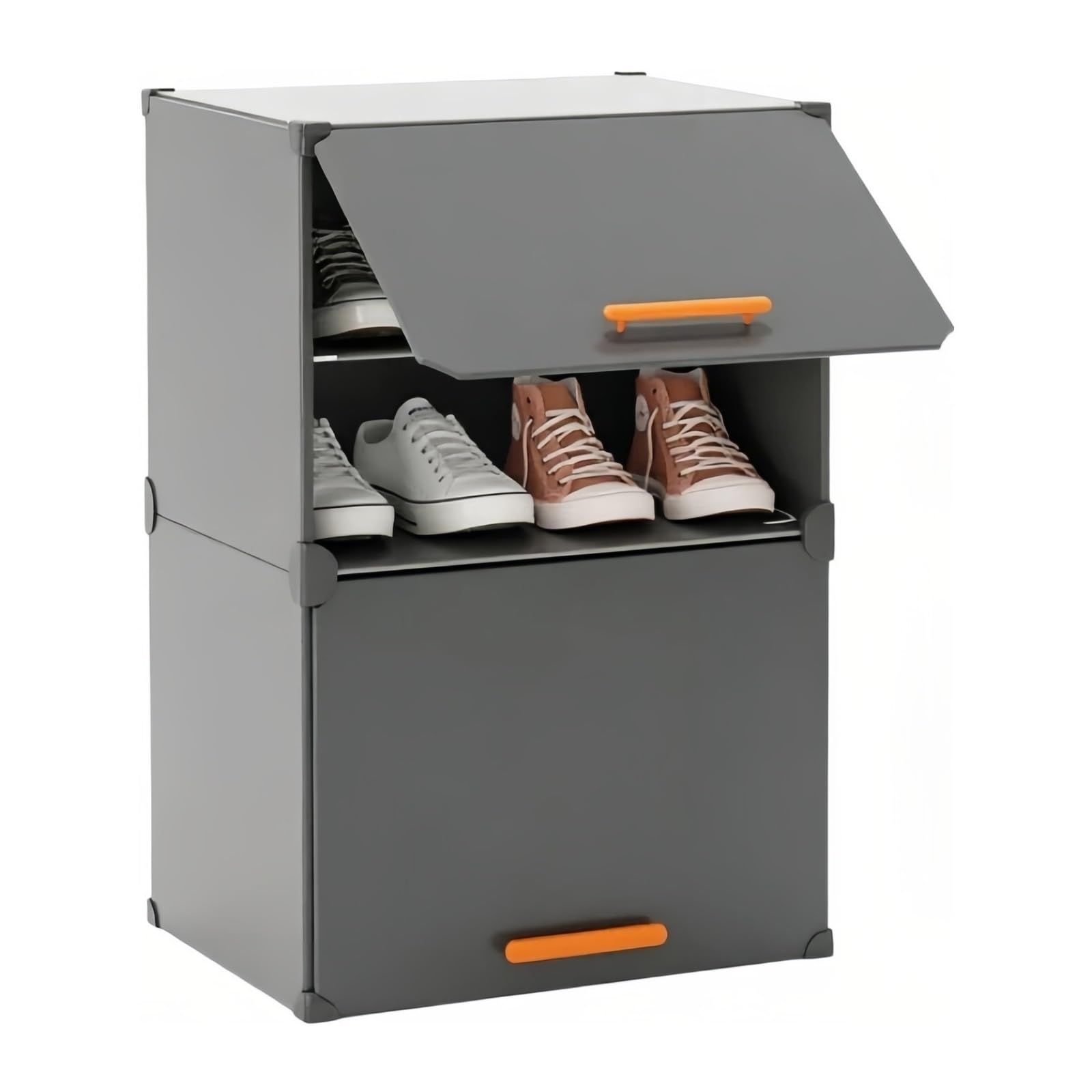 XUJUAN-0227 Shoe Cabinet Household Entryway Storage Shoe Cabinet Rental Dorm Outdoor Enclosed Rack(Small)