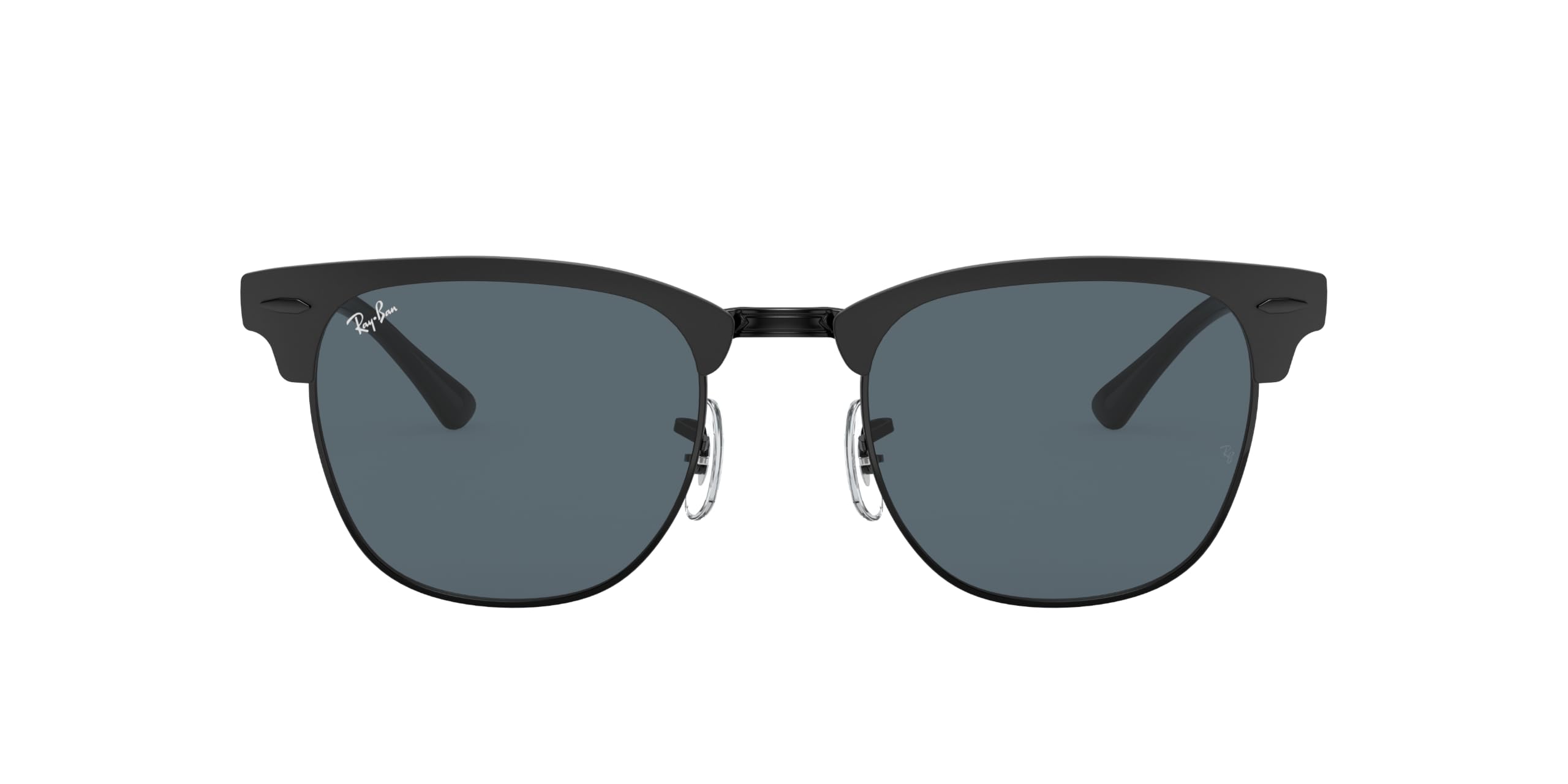 Ray-Ban Metal Clubmaster Sunglasses in Matte Black Blue RB3716 186/R5 51
