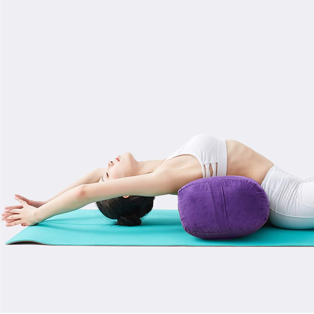 AIZYR Relleno De Algodón De Alta Elasticidad Almohada De Refuerzo De Yoga, Almohada De Meditación Rectangular con Asa De Transporte para Yoga Restaurativo,Verde