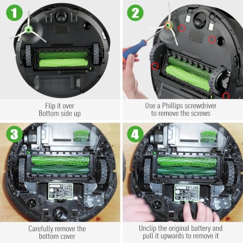 Image of Upgraded 5000mAh 14.4V Replacement for iRobot Roomba Battery ABL-D1 4624864 Compatible with Roomba e and i Series Battery i3 3150 i3+ 3550 i4 4150 i4+ 4550 i8 i8+ i7 i7+ e5 e6 J7 J7+ J6+ J5