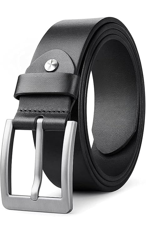 Image of Leather Formal /Casual Belt For Men /Boys (Color-Black) | For Office & Casual Occasions |