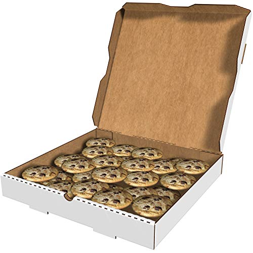 White Cardboard Pizza Boxes, Takeout Containers - 14 X 14 Pizza Box Size, Corrugated, Kraft – 50 Pack #TOP5
