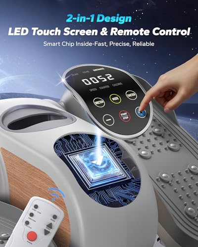 Image of MERACH Under Desk Elliptical Machine, Leg Exerciser While Sitting for Seniors with 12-Speeds & Remote Control, Quiet Portable Electric Seated Pedal Exerciser Machine for Home Office